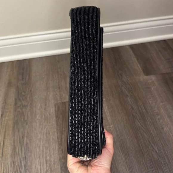 STAUD Tommy Beaded Black Starry Night Shoulder Bag Purse - Picture 14 of 16